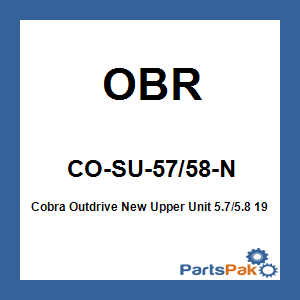 OBR CO-SU-57/58-N; Cobra Outdrive New Upper Unit 5.7/5.8 1986 1987 1988 1989 1990 1991 1992 1993 (21:16)