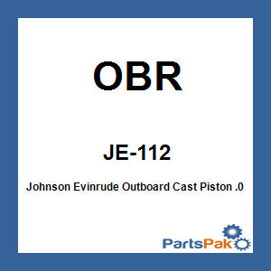 OBR JE-112; Fits Johnson Evinrude Outboard Cast Piston .020 Oversized 2-Cylinder 40-50 HP 1978-2003