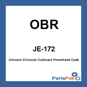 OBR JE-172; Fits Johnson Evinrude Outboard Powerhead Gasket Set V6 Looper Small Bore 1986-87 OEM# 398172