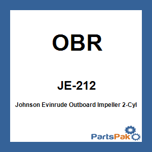OBR JE-212; Fits Johnson Evinrude Outboard Impeller 2-Cylinder 1989-2003 OEM# 432941