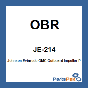 OBR JE-214; Fits Johnson Evinrude OMC Outboard Impeller Plus Wedge 3-Cylinder 50/60/70 HP 3-Cylinder 1979-Up OEM# 396725