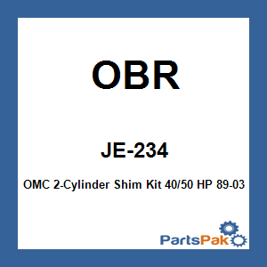OBR JE-234; OMC 2-Cylinder Shim Kit 40/50 HP 89-03