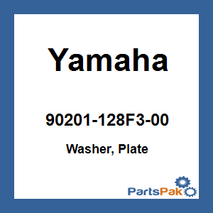 Yamaha 90201-128F3-00 Washer, Plate; 90201128F300