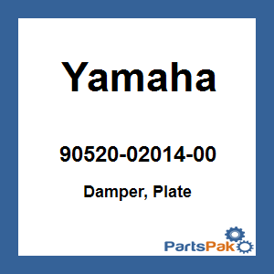 Yamaha 90520-02014-00 Damper, Plate; 905200201400