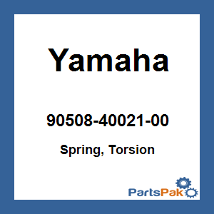 Yamaha 90508-40021-00 Spring, Torsion; 905084002100