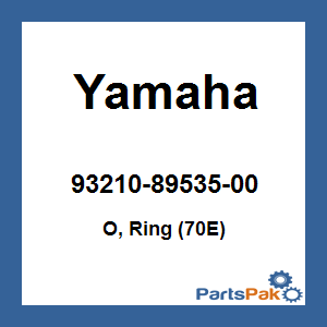 Yamaha 93210-89535-00 O, Ring (70E); 932108953500
