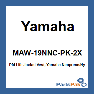 Yamaha MAW-19NNC-PK-2X Pfd Life Jacket Vest, Yamaha Neoprene/Nylon Combo Pink; MAW19NNCPK2X