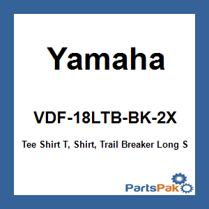 Yamaha VDF-18LTB-BK-2X Tee Shirt T-Shirt, Trail Breaker Long Sleeve Thermal Black 2X; VDF18LTBBK2X