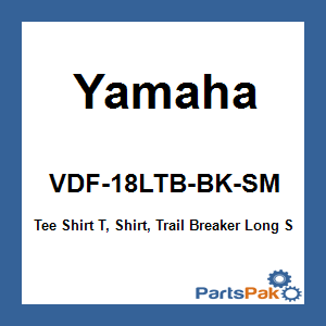Yamaha VDF-18LTB-BK-SM Tee Shirt T-Shirt, Trail Breaker Long Sleeve Thermal Black; VDF18LTBBKSM