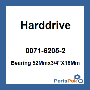 Harddrive 0071-6205-2; Bearing 52Mmx3/4-inch X16Mm