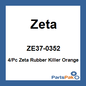 Zeta ZE37-0352; 4/Pc Zeta Rubber Killer Orange