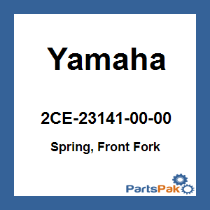 Yamaha 2CE-23141-00-00 Spring, Front Fork; 2CE231410000