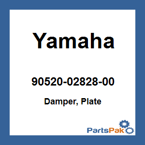 Yamaha 90520-02828-00 Damper, Plate; 905200282800