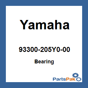 Yamaha 93300-205Y0-00 Bearing; 93300205Y000