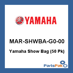 Yamaha MAR-SHWBA-G0-00 Yamaha Show Bag (50 Pk); MARSHWBAG000