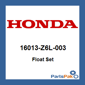 Honda 16013-Z6L-003 Float Set; 16013Z6L003