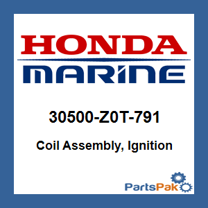 Honda 30500-Z0T-791 Coil Assembly, Ignition; 30500Z0T791