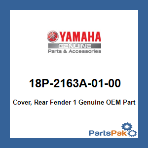 Yamaha 18P-2163A-01-00 Cover, Rear Fender 1; 18P2163A0100
