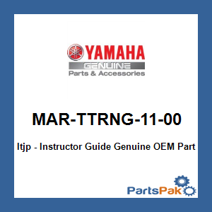 Yamaha MAR-TTRNG-11-00 Itjp - Instructor Guide; MARTTRNG1100