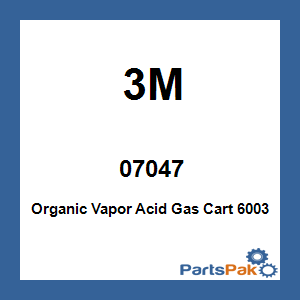 3M 07047; Organic Vapor Acid Gas Cart 6003