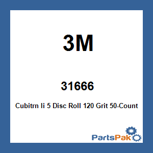 3M 31666; Cubitrn Ii 5 Disc Roll 120 Grit 50-Count