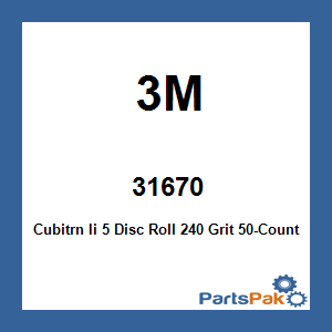 3M 31670; Cubitrn Ii 5 Disc Roll 240 Grit 50-Count