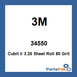 3M 34550; Cubit Ii 3.25 Sheet Roll 80 Grit