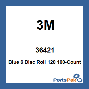 3M 36421; Blue 6 Disc Roll 120 100-Count