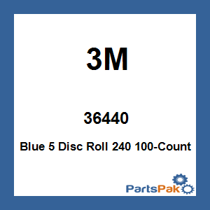 3M 36440; Blue 5 Disc Roll 240 100-Count