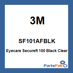 3M SF101AFBLK; Eyecare Secureft 100 Black Clear