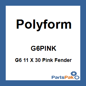Polyform G6PINK; G6 11 X 30 Pink Fender