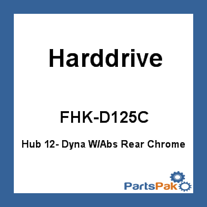Harddrive FHK-D125C; Hub 12- Dyna W / Abs Rear Chrome