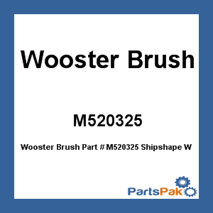 Wooster Brush M520325; Shipshape Waterbased Straight 2.5 inch Brush