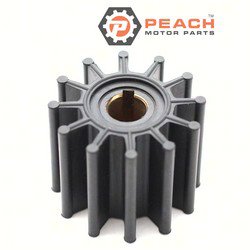 Peach Motor Parts PM-18327-0001 Impeller, Water Pump (Neoprene); Fits Sherwood®: 15000K, 15000K-SHW, Jabsco®: 18327-0001-P, 18327-0001, Mercury Quicksilver Mercruiser®: 47-453126, 47-853126, Cu