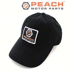 Peach Motor Parts PM-CLTH-HAT-005 Unstructured Classic Dad Hat Black Adjustable, 'Peach Motor Parts' Logo Patch; Fits 