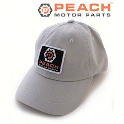 Peach Motor Parts PM-CLTH-HAT-013 Peached Cotton Twill Dad Hat Light Grey Adjustable, 'Peach Motor Parts' Logo Patch; Fits ; PM-CLTH-HAT-013