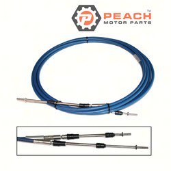 Peach Motor Parts PM-MAR-CABLE-21-SC Throttle Shift Cable, Remote Control 21 Ft; Fits Yamaha®: MAR-CABLE-21-SC, 701-48350-00-00, ABA-CABLE-21-GY, MAR-CABLE-21-GY, Teleflex®: CCX63321, CC63321, 