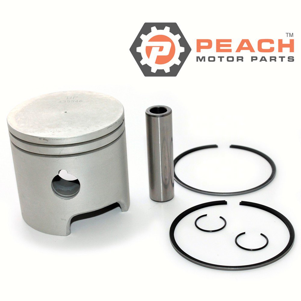 Peach Motor Parts PM-0435546 Piston (Standard); Fits Johnson Evinrude OMC®: 0435546, 435546, Wiseco®: 3111PS