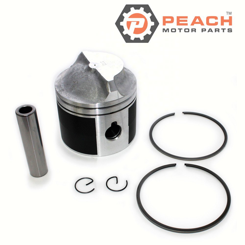 Peach Motor Parts PM-5006661 Piston Assembly (Includes Piston, Rings, Clips, Pin) (Standard); Fits Johnson Evinrude OMC®: 5006661, 0393924, 393924, 0393271, 393271, 5006658, Wiseco®: 3173PS, 30