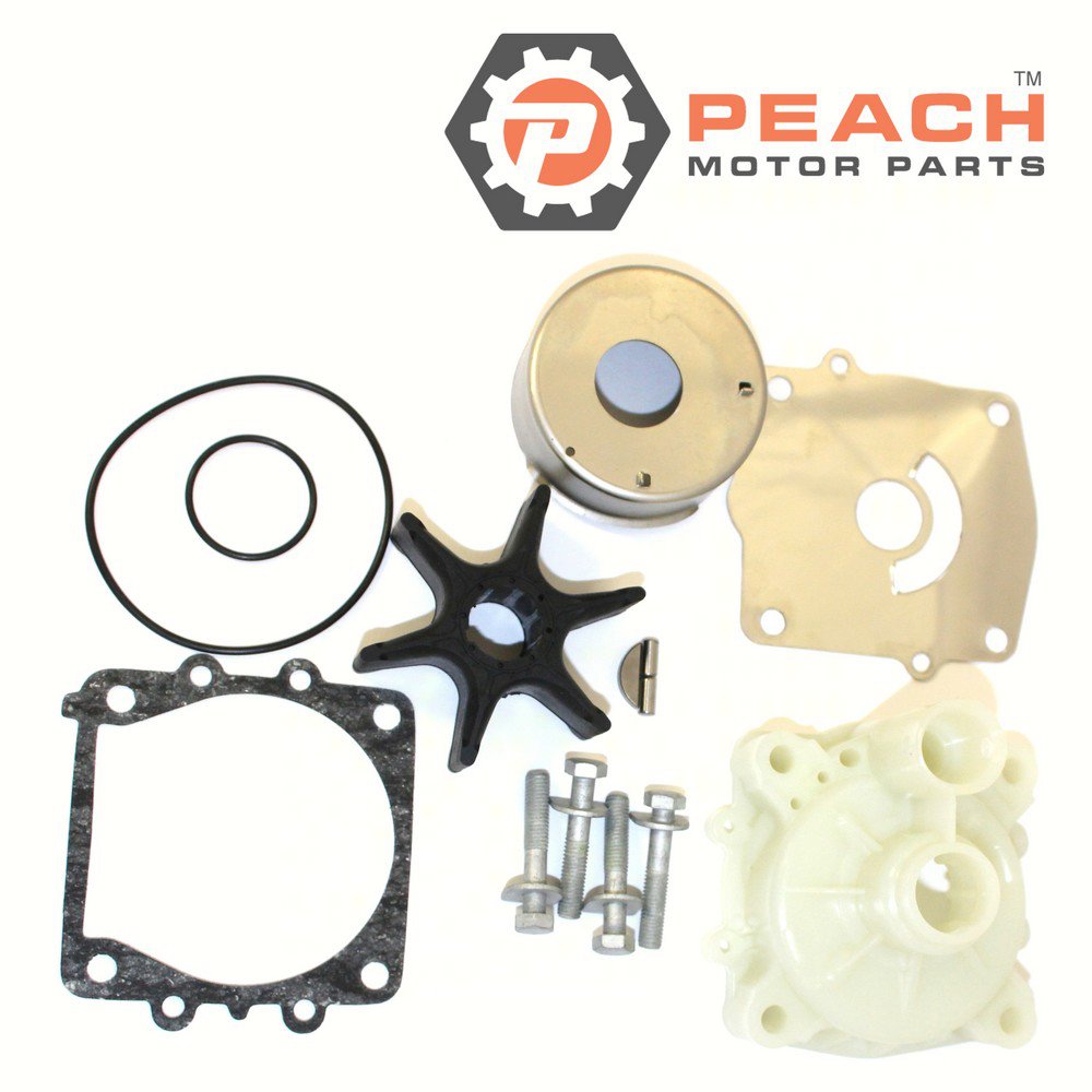 Peach Motor Parts PM-61A-W0078-A3-WH Water Pump Repair Kit (With Housing); Fits Sierra®: 18-3396, 18-3396-1, Yamaha®: (61A-W0078-A4-00 + 61A-44311-01-00), (61A-W0078-A3-00 + 61A-44311-01-00), (