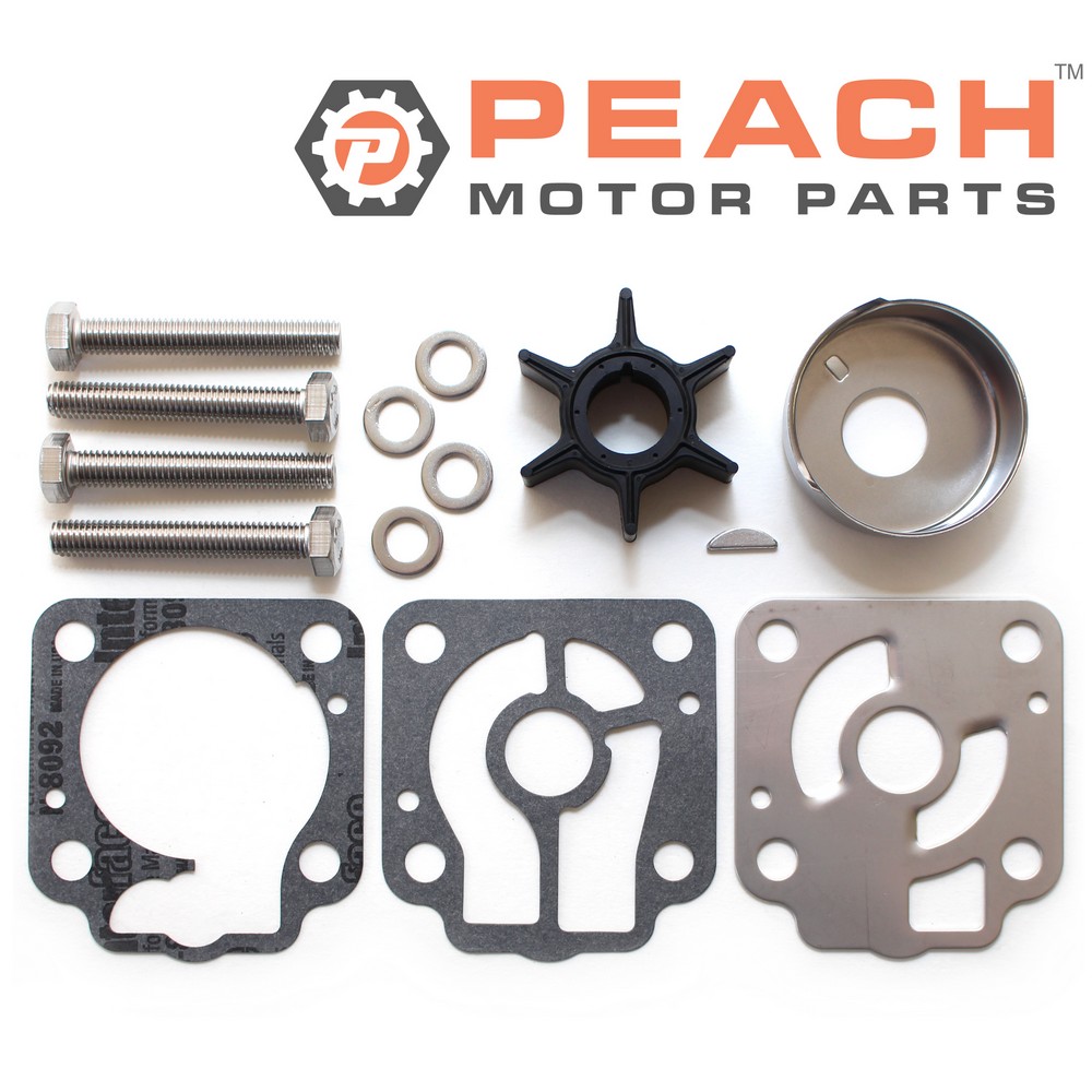 Peach Motor Parts PM-WPMP-0026A Water Pump Repair Kit (No Plastic Housing); Fits Nissan Tohatsu®: 3T5873223M, 3T5873222M, 3T5873221M, 3T5873220M, 3T5-87322-3, 3T5-87322-2, 3T5-87322-1, 3T5-8732