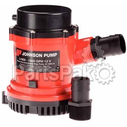 Johnson Pump 1600400; 1600GPH High Cap 12V Bilge; LNS-189-1600400