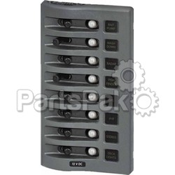 Blue Sea Systems 4378; Panel Wd 12Vdc Clb 8Pos Gray