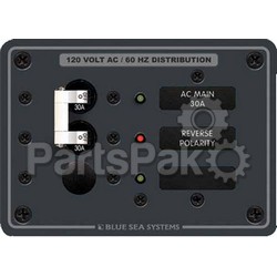 Blue Sea Systems 8029; Panel 120Vac Main + 1 Pos; LNS-661-8029