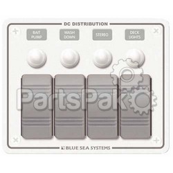 Blue Sea Systems 8272; 4 Switch Panel-White; LNS-661-8272