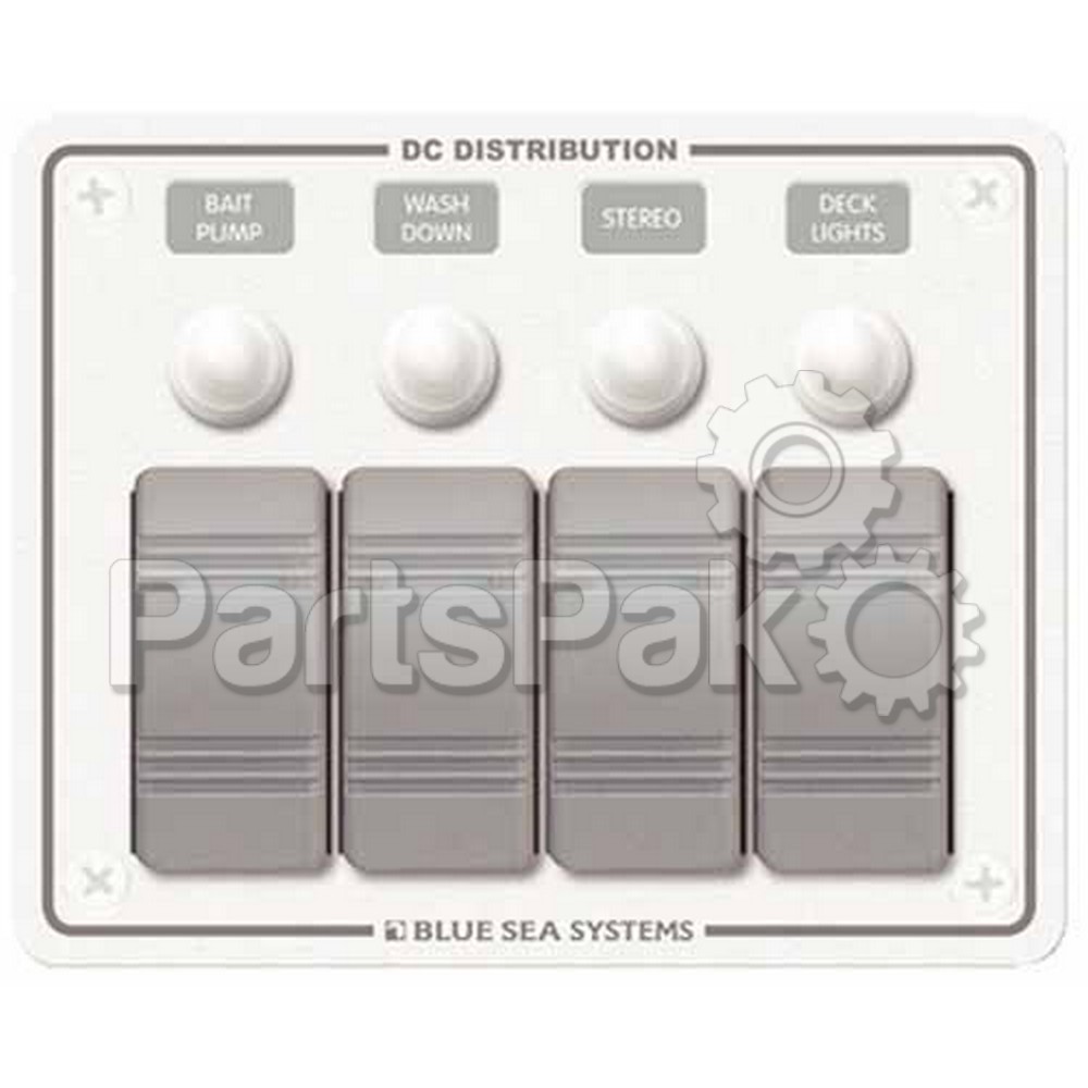 Blue Sea Systems 8272; 4 Switch Panel-White