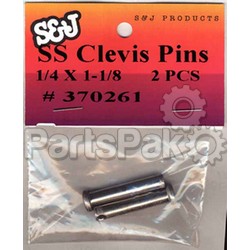 S&J Products 370471; 3/8 X 1 Stainless Steel Clevis Pin Box Of 5