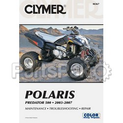 Clymer Manuals M367; Repair Manual, Clymer, Polaris Predator 03-07; 2-MCD-RM367