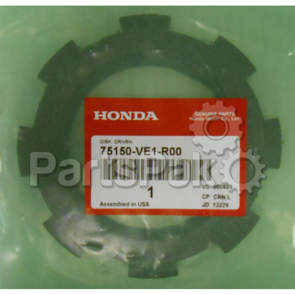 Honda 75150-VE1-R00 Disk, Driven; 75150VE1R00
