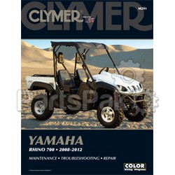 Clymer Manuals M291; Fits Yamaha Rhino 700 '08-12 ATV Repair Service Manual